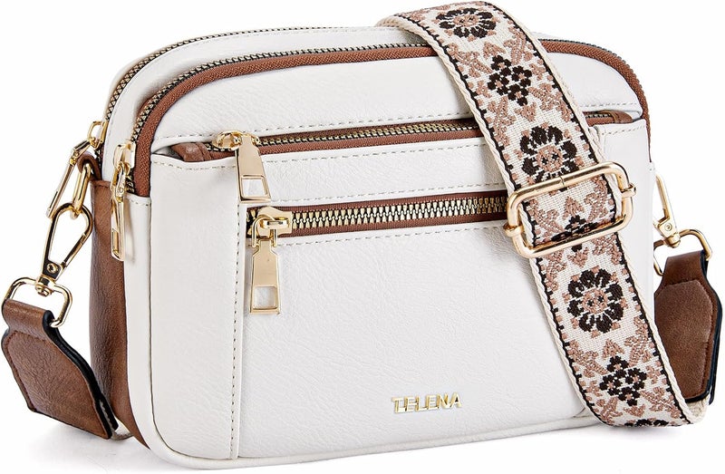 Telena Small Crossbody Bags For Women Vegan Leather Crossbody Purse With Adjustable Wide Strap For Daily Life - Image 1